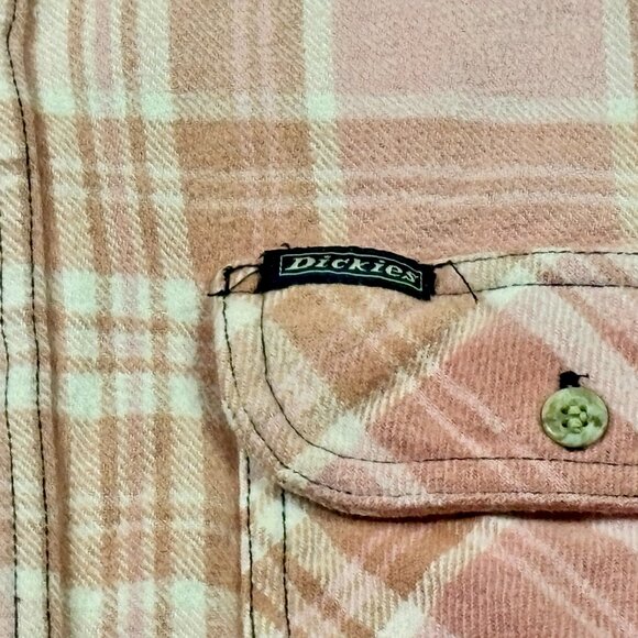 ~~Audrey Hepburn Unique Womens XL Hepburn with sunglasses DICKIES Flannel Shirt - Picture 5 of 6